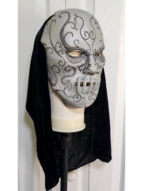 Harry Potter Death Eater Mask Elope Vintage 2007 Order of Phoenix Hood Teal Tag